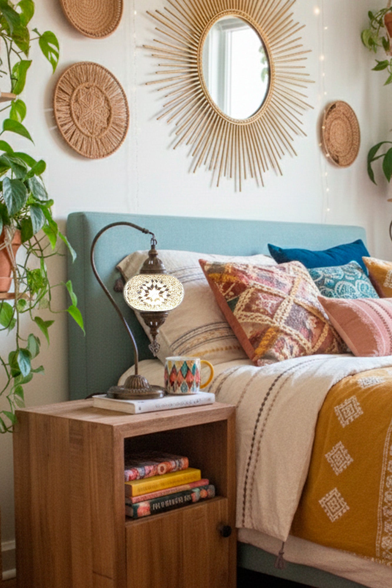 PREVENTA Lámpara turca cisne M Hajima Blanca + ampolleta