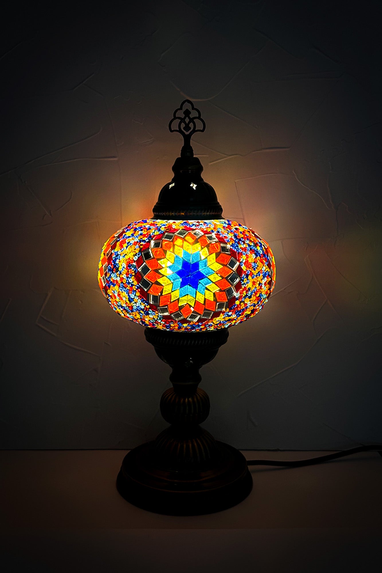 PREVENTA Lámpara turca de mesa L Hajima multicolor + ampolleta