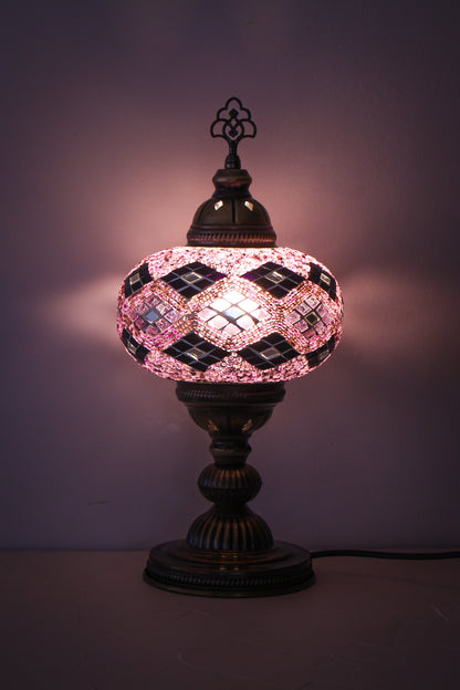 Lámpara turca de mesa L rumi morada + ampolleta