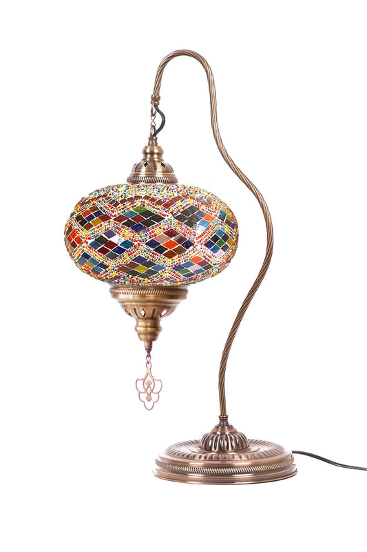 PREVENTA Lámpara turca de mesa cisne XL Rumi multicolor + ampolleta