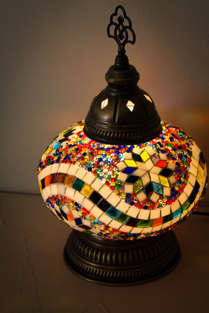 Lámpara turca decorativa baja de mesa M mix + ampolleta