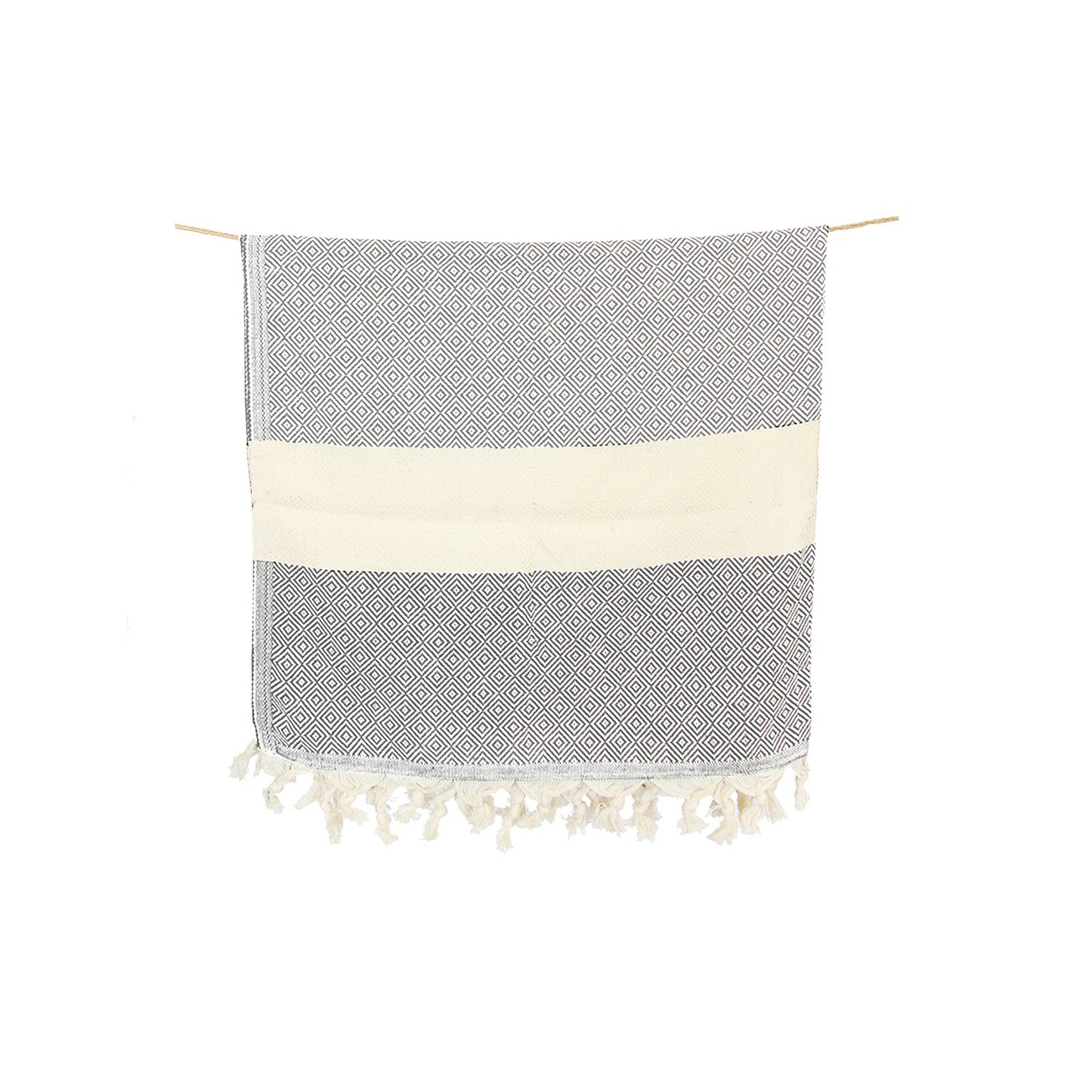 Toalla Turca de Algodón Mármara Gris 1 x 1,90 m