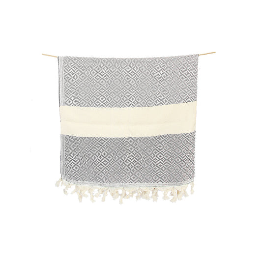 Toalla Turca de Algodón Mármara Gris 1 x 1,90 m