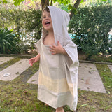 Poncho toalla niño Mármara gris claro S