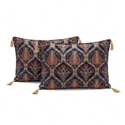 Pack de 2 Almohadones Tulipanes Azul oscuro