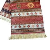 Camino de mesa 2 m kilim beige y coral