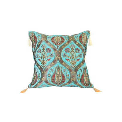 Cojín turco 44x44 Tulipanes Turquesa