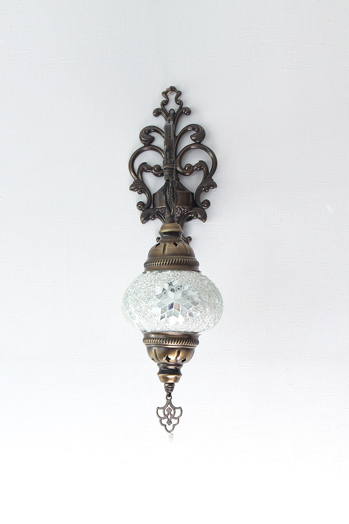 Lámpara turca de pared S blanca + ampolleta