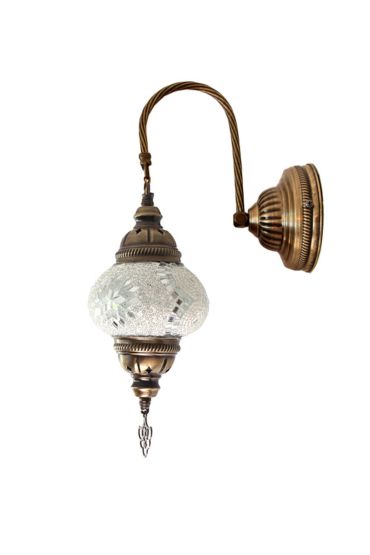 Lámpara turca de pared S blanca + ampolleta