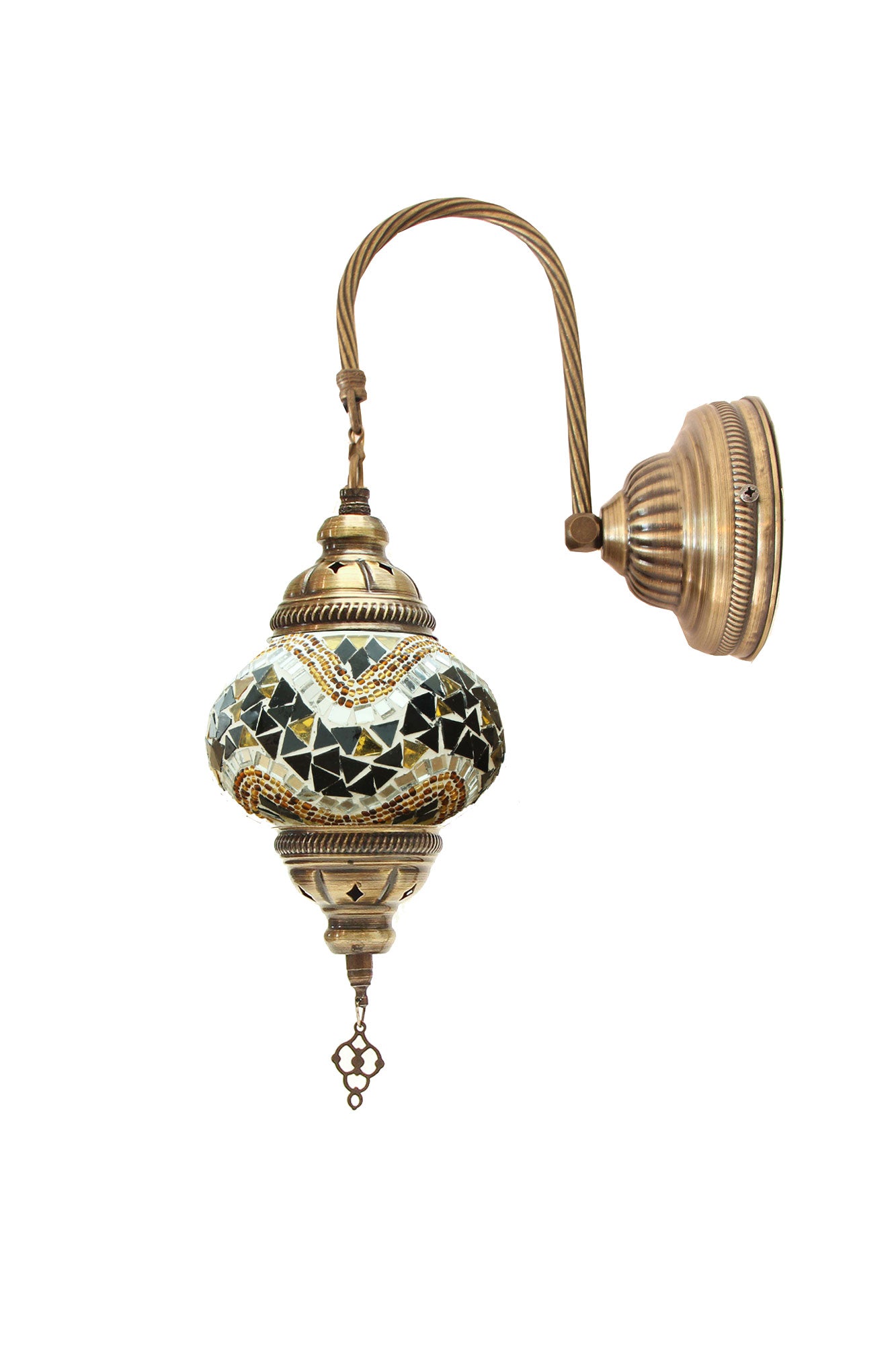 Lámpara turca de pared S Mármara ámbar + ampolleta