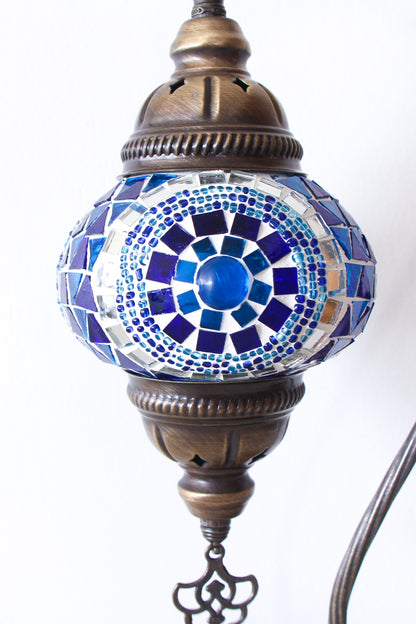 Lámpara turca de pared S azul + ampolleta