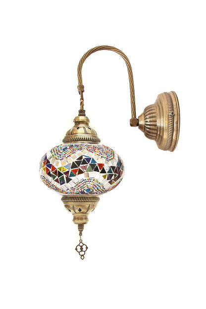 Lámpara turca de pared M Mármara multicolor + ampolleta