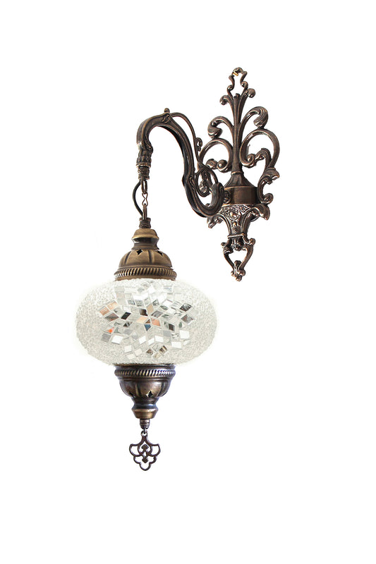 Lámpara turca de pared M blanca + ampolleta