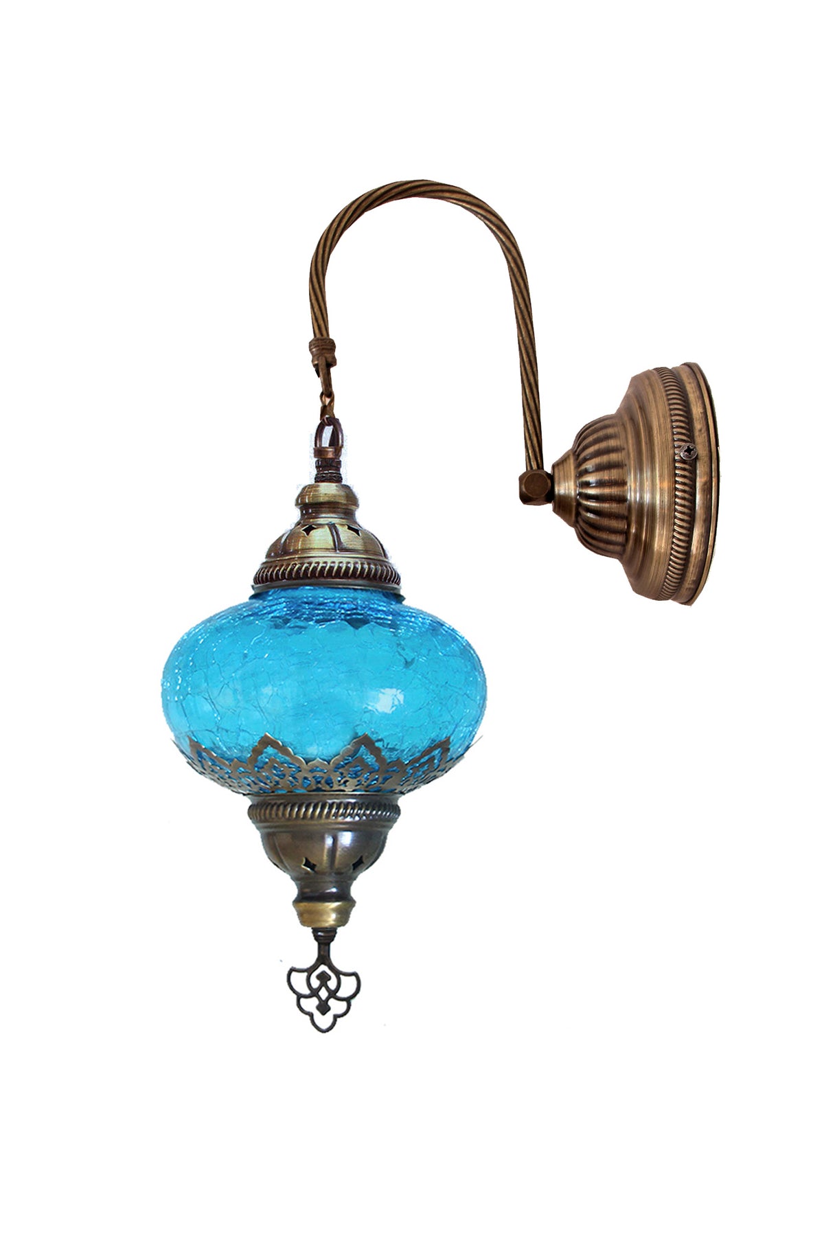 Lámpara turca de pared M Izmir turquesa + ampolleta