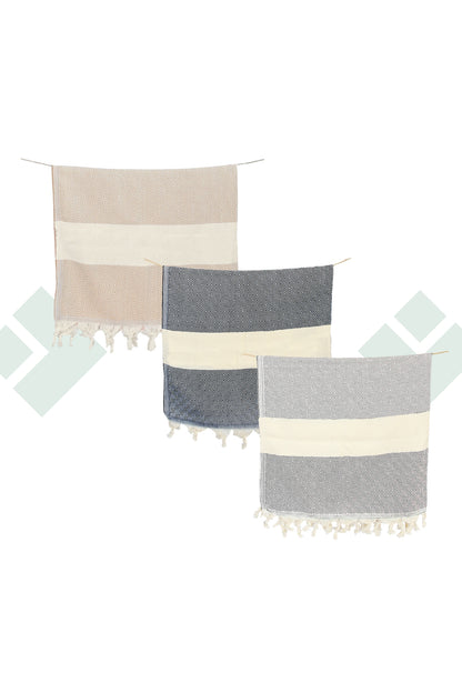 Pack Trío de Toallas de Playa Mármara 100x190 cm algodón