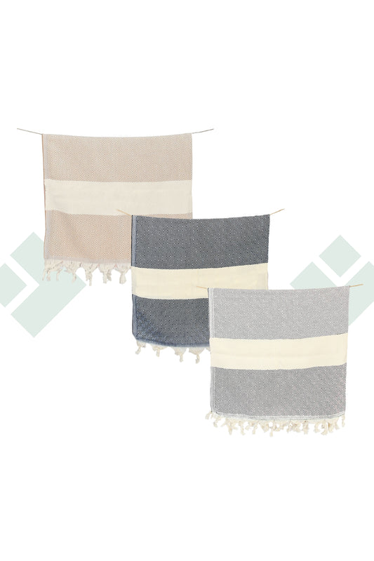 Pack Trío de Toallas de Playa Mármara 100x190 cm algodón