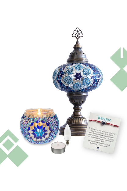 Pack Mavi: Lámpara de mesa M + Portavela + Ampolleta y velita de regalo