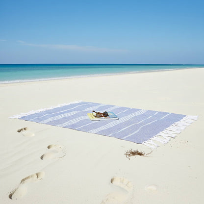 Toalla Turca de Algodón Antalya azul 90 x 180 cms