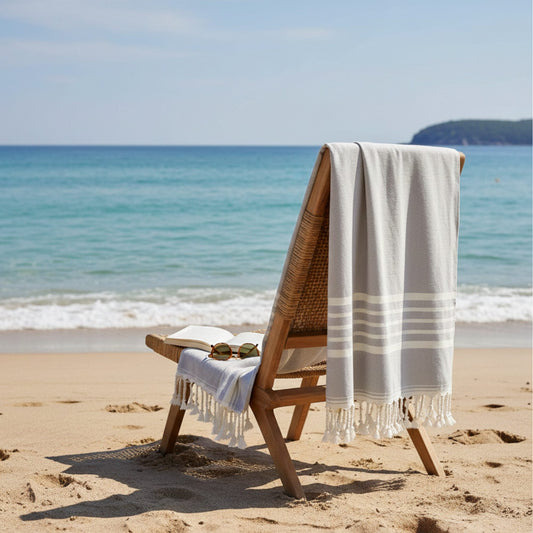 Toalla Turca de Algodón Karadeniz Gris 0,96 x 1,80 m