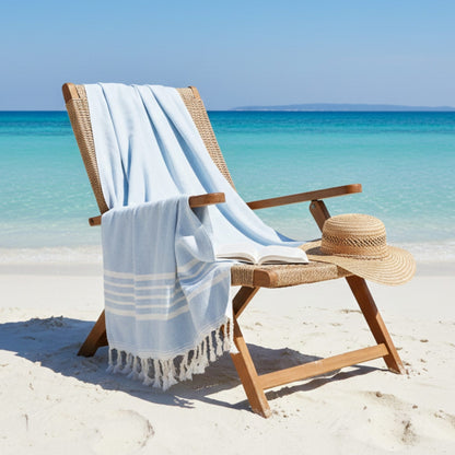 Toalla Turca de Algodón Karadeniz Gris glaciar 0,96 x 1,80 m