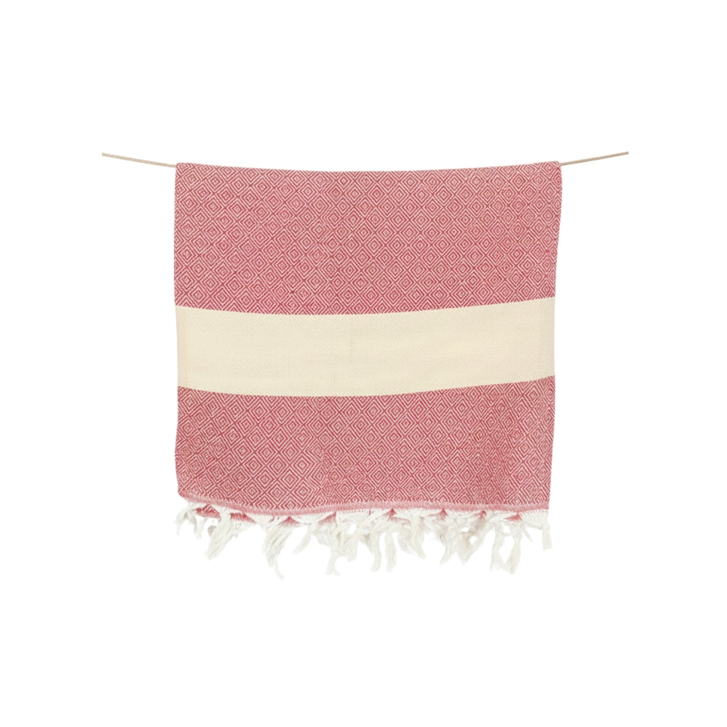 Toalla Turca de Algodón Mármara roja 1 x 1,90 m