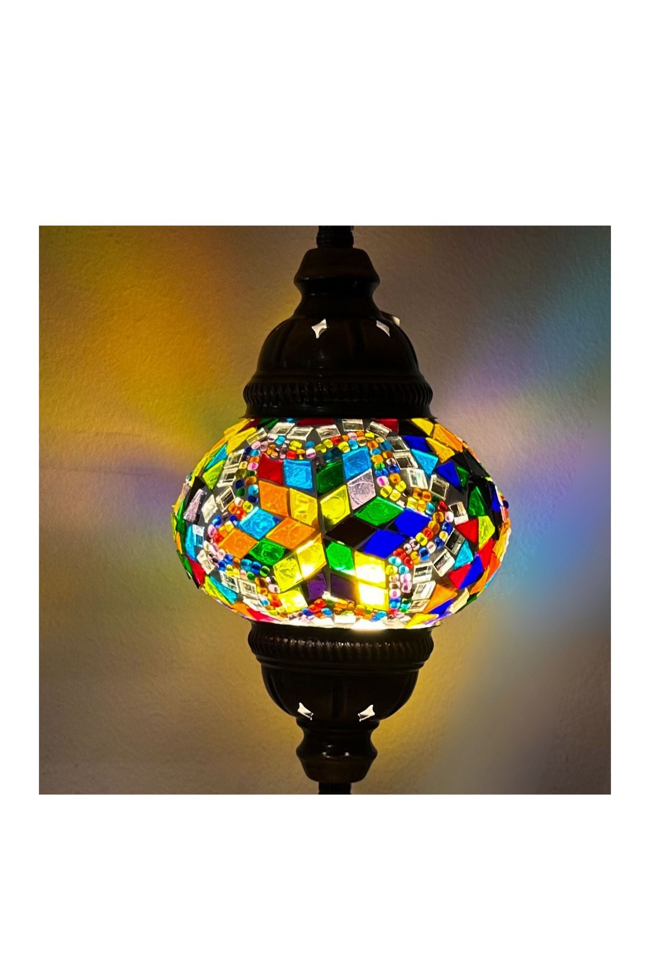 Lámpara turca de mesa S Yildiz multicolor + ampolleta