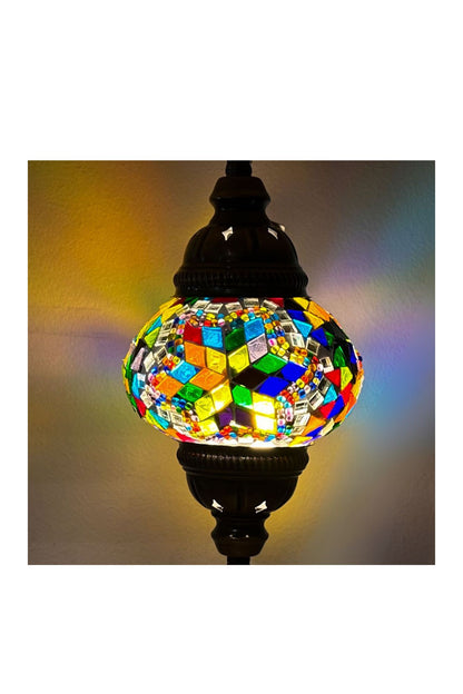 Lámpara turca de mesa S Yildiz multicolor + ampolleta