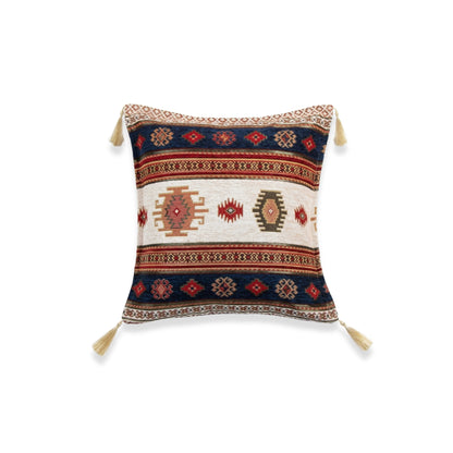 Cojín turco 44x44 Kilim Blanco y Azul