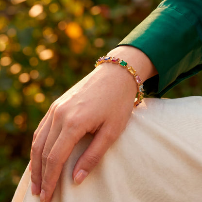 Pulsera Saray mix - Baño de oro 22k