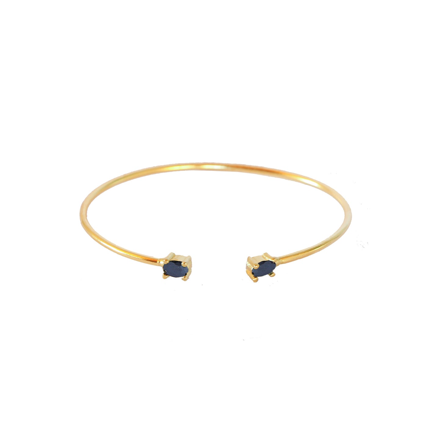 Esclava Zenit negra - Baño de oro 22k
