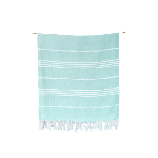 Toalla Turca de Algodón Antalya Celeste 90 x 180 cms
