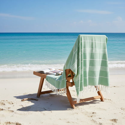 Toalla Turca de Algodón Antalya Verde 90 x 180 cms