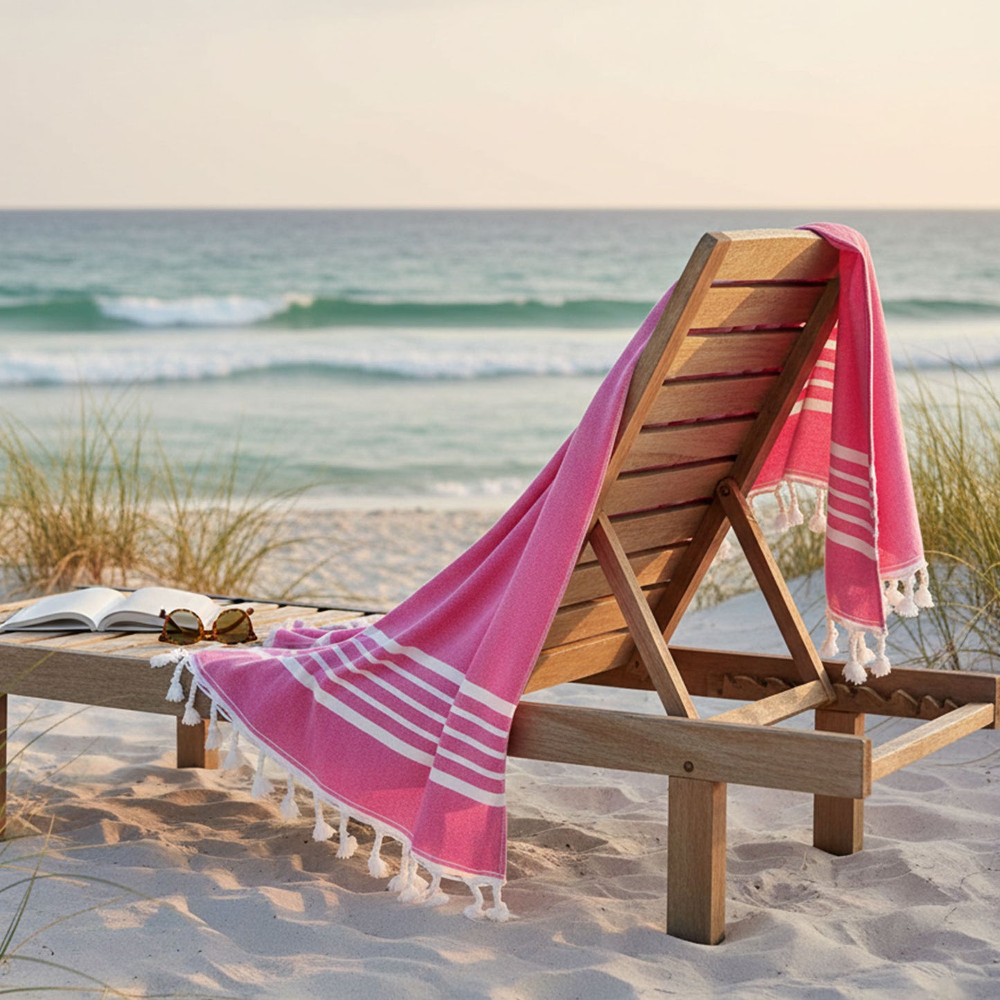 Toalla Turca de Algodón Karadeniz Fucsia 0,96 x 1,80 m