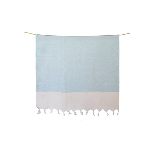 Toalla Turca de Algodón Mármara Celeste 1 x 1,75 m
