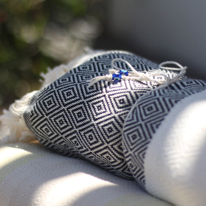 Toalla Turca de Algodón Mármara Negra 1 x 1,90 m