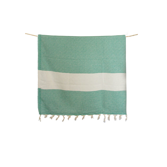 Toalla Turca de Algodón Mármara verde 1 x 1,75 m