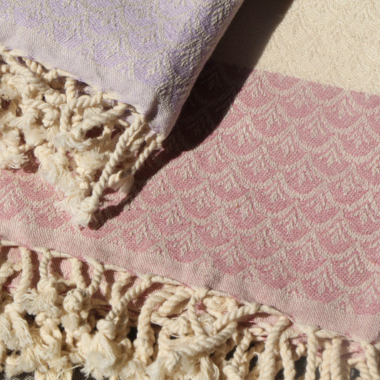 Toalla Turca de Algodón Egeo Rosada 1 m x 1,80 m