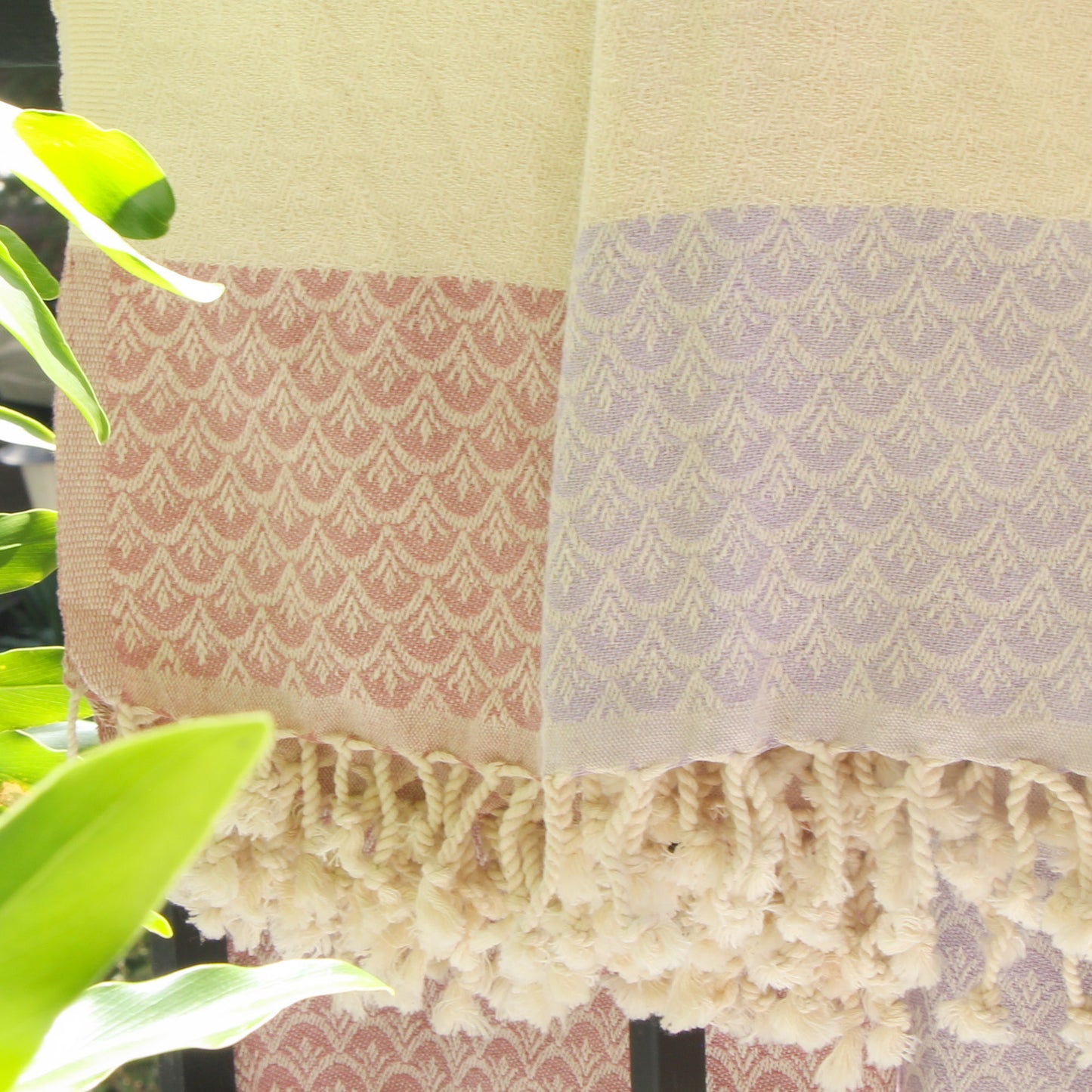 Toalla Turca de Algodón Egeo Rosada 1 m x 1,80 m