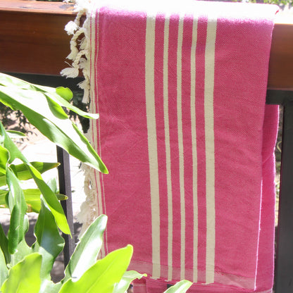 Toalla Turca de Algodón Karadeniz Fucsia 0,96 x 1,80 m