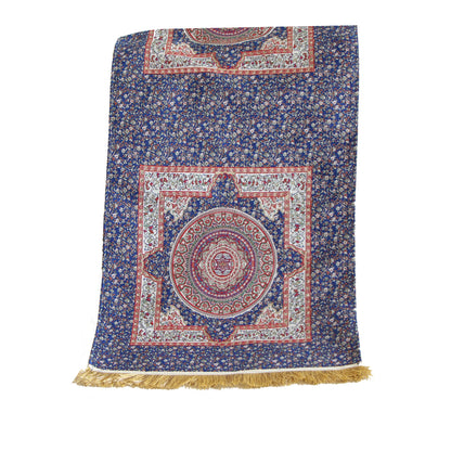 Camino de mesa 2 m Iznik azul y beige