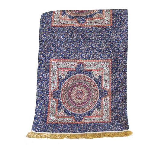 Camino de mesa 2 m Iznik azul y beige