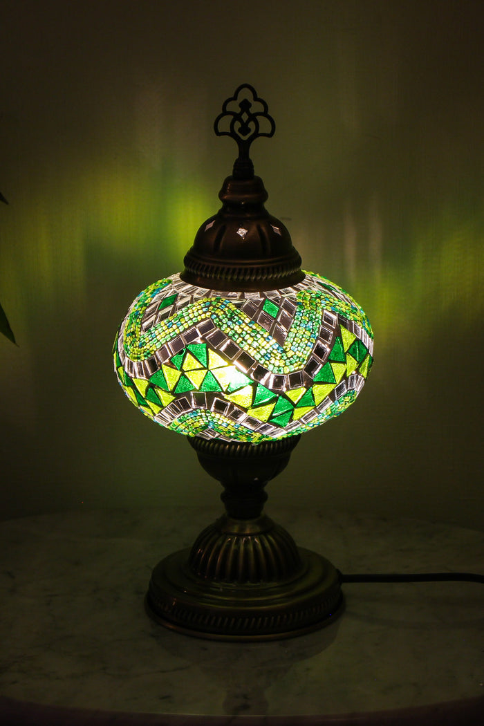 Lámpara turca de mesa M mármara verde