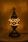 Lámpara turca de mesa S rombos ámbar
