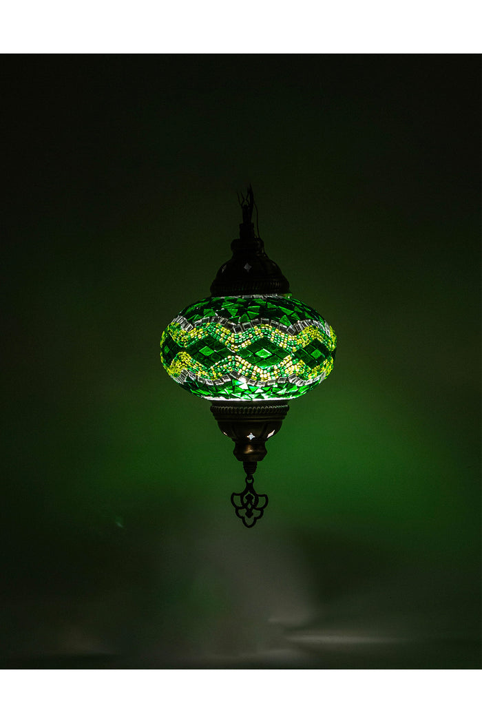 Lámpara turca de pared M verde