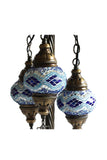 Lámpara turca de mesa de 3 esferas XS Beads azul