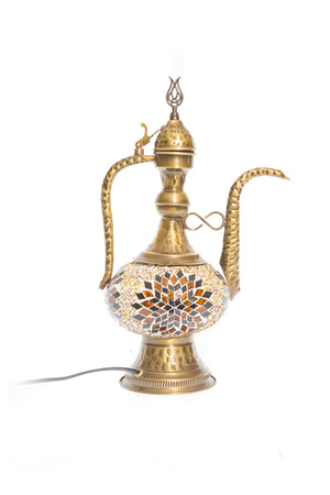 Lámpara turca de mesa Aladín ámbar
