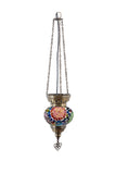 Lámpara turca colgante tricadena S Remolinos multicolor
