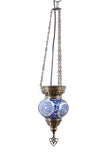 Lámpara turca colgante tricadena S girdap azul