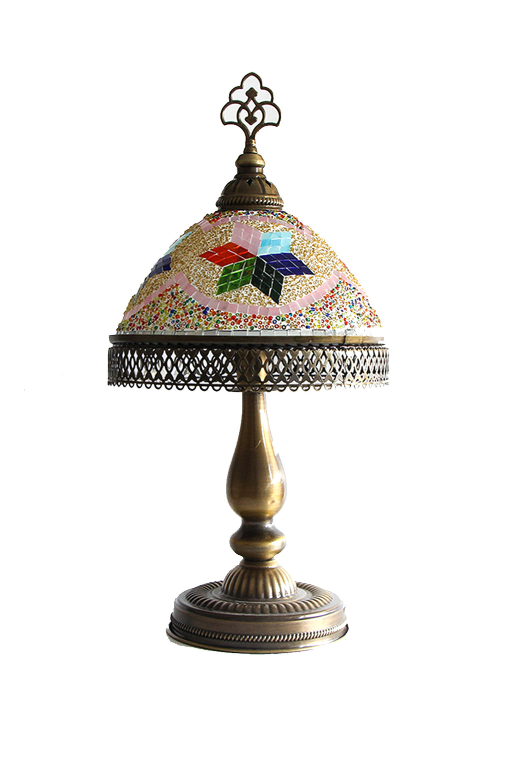 Lámpara turca de mesa Tiffany M Ludo Multicolor
