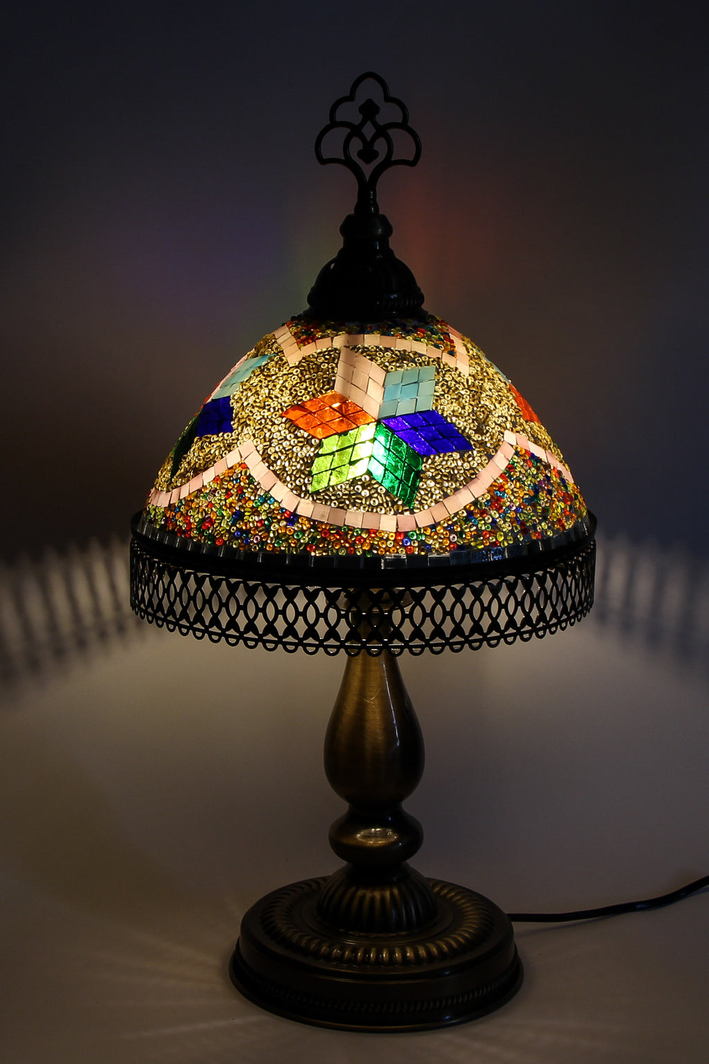 Lámpara turca de mesa Tiffany M Ludo Multicolor